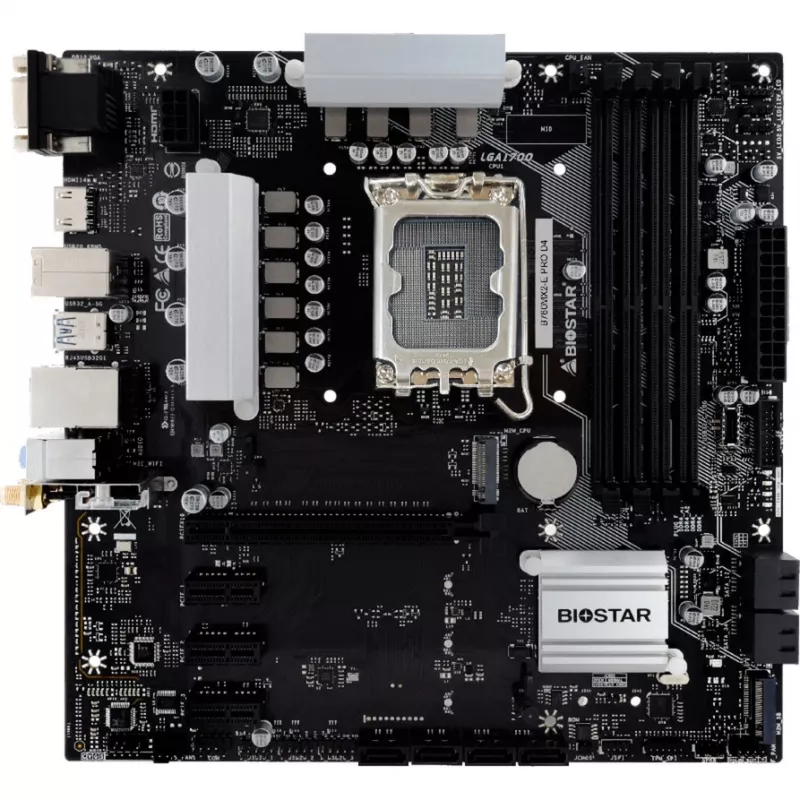 Placa-mãe Biostar B760MX2-E Pro D4 - B760 - Socket 1700 - Micro ATX