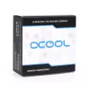 Alphacool adaptador de perfil baixo a 90°, G1/4 macho para G1/4 fêmea, rotativo, cromado