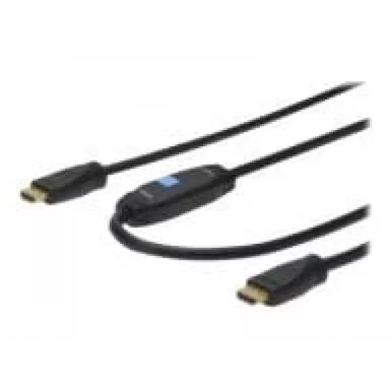 Cabo de ligação HDMI High Speed Digitus com Ethernet e amplificador de sinal