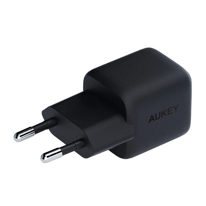 Fonte de alimentação Aukey PA-B1L USB-C 30W preto — adaptador USB‑C PD compacto