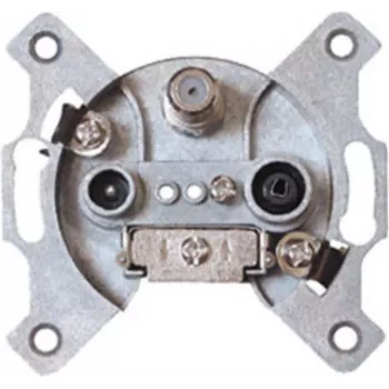 Tomada de antena ShiverPeaks 83905-10DCL BK+SAT ligação passante para coaxial de TV/satélite