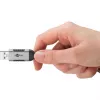 Cabo Ethernet USB-A 3.2 Gen1 macho > RJ-45 macho, adaptador LAN preto/prateado, 1,5 metros, revestimento têxtil entrançado