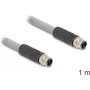 Cabo de sensor/atuador DeLOCK 80532 1 m RST M12 cinzento