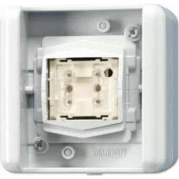 Interruptor de luz Jung 8471.01 LED W — Comando por alavanca, branco, um circuito