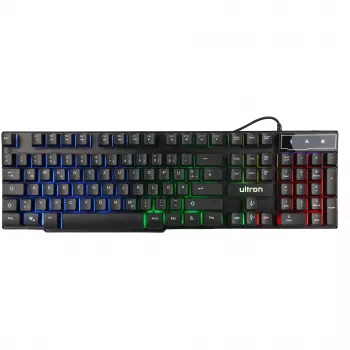 Conjunto gaming Ultron HAWK teclado rato QWERTZ alemão preto vermelho branco