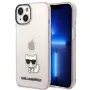 Karl Lagerfeld KLHCP14MCTRI iPhone 14 Plus / 15 Plus 6.7 capa rígida rosa / rosa transparente Choupette Body