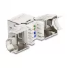 Módulo Keystone DeLOCK conector fêmea RJ45 para LSA Cat.6A bloqueio metálico sem ferramentas 90° angular blindado