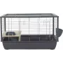 Gaiola para coelhos de interior ZOLUX Neolife Connect 101,5×54×51 cm – estrutura metálica, base de plástico, cinzento
