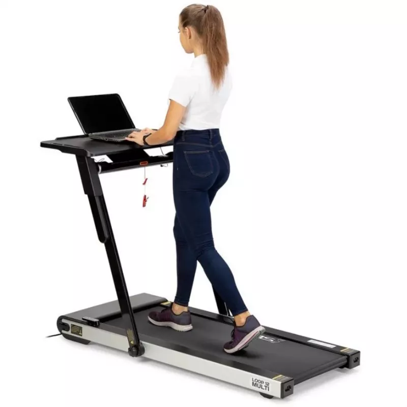 Passadeira elétrica HMS LOOP12 MULTI com secretária 1-12 km/h, preta