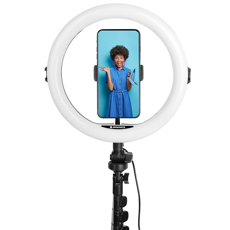 Agfa Arl11xl Ring Light LED Ring 11 polegadas + tripé + telecomando