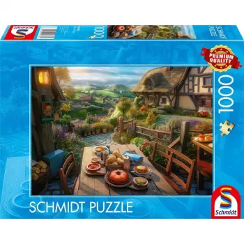 Puzzle Schmidt Spiele 'Frühstück mit Aussicht' 1000 peças, 693 mm de largura