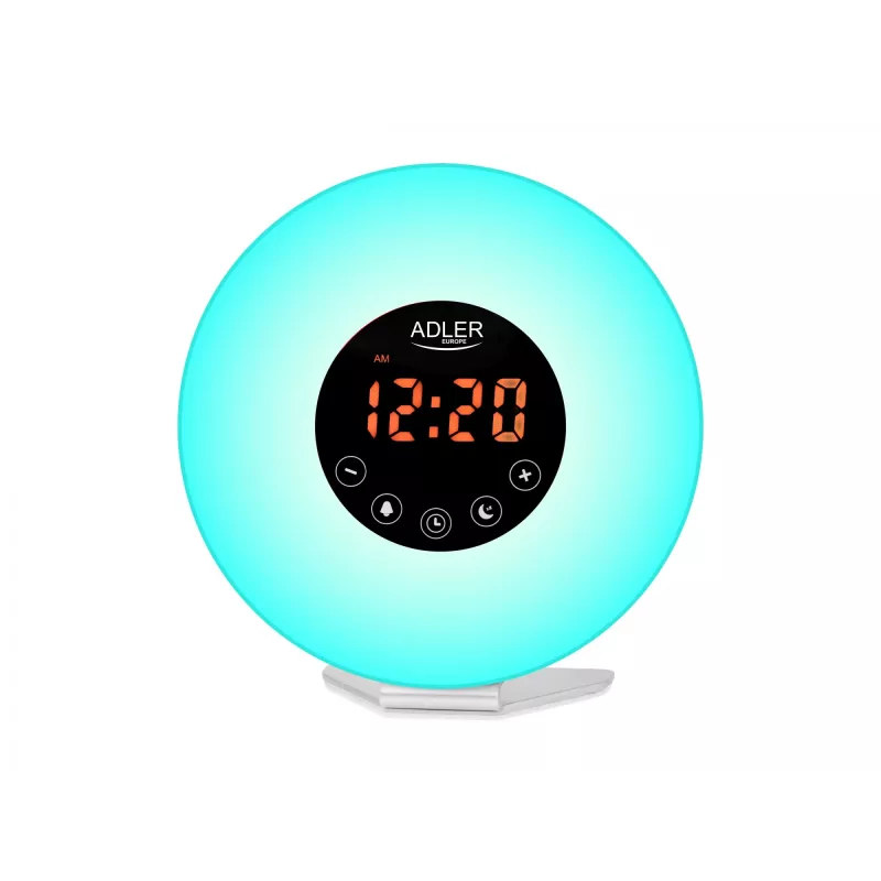 Despertador Adler AD1916 com simulação de nascer do sol e rádio FM