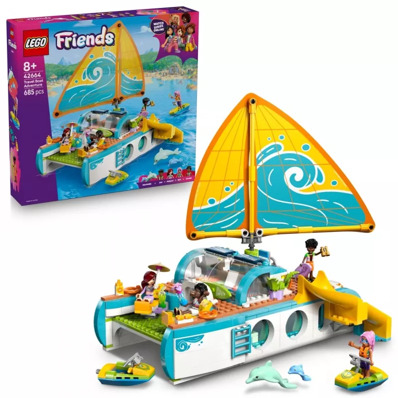 LEGO Friends 42664 Aventura de barco conjunto de construção, 685 peças, a partir dos 8 anos