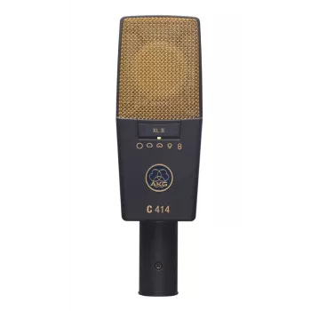 Microfone AKG C414 XLII dourado, cinzento microfone de palco/atuação