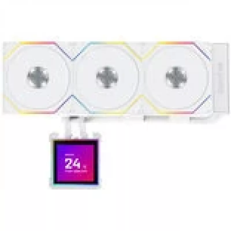 Refrigerador líquido CPU tudo-em-um lian li HydroShift II LCD-S 360mm com RGB e ecrã LCD