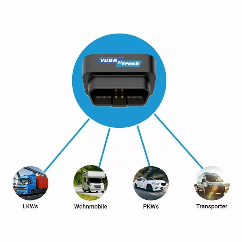 Rastreador GPS YUKAtrack para automóveis, veículos e camiões com cartão SIM e dados ilimitados, localização em direto em toda a Europa