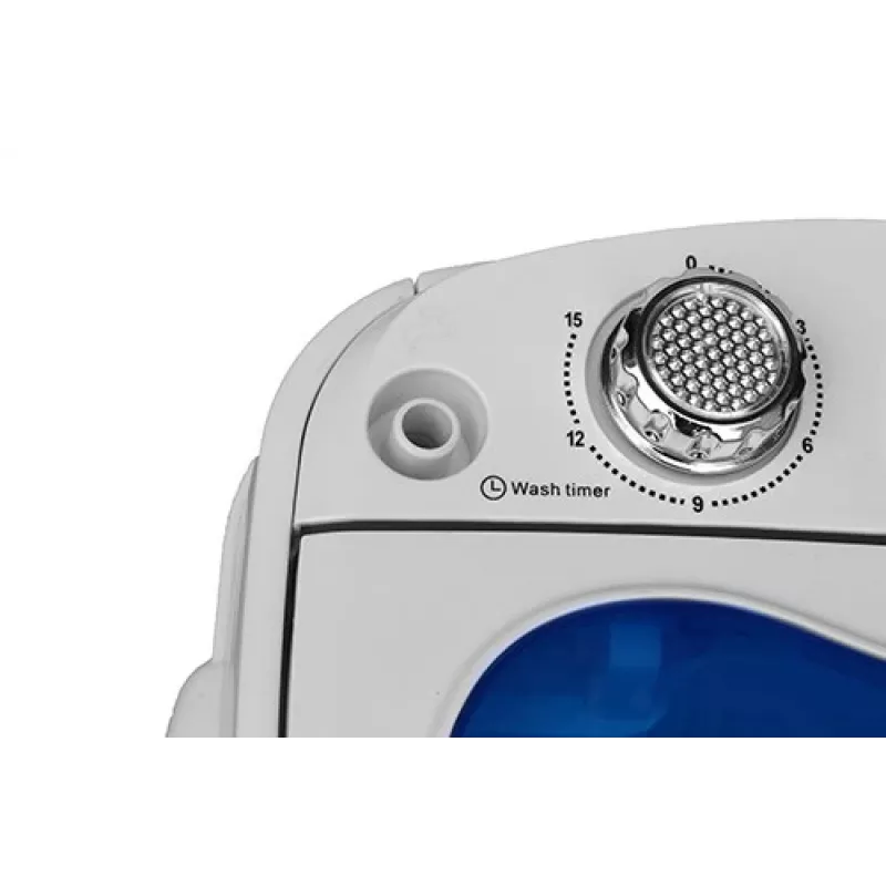 Adler AD 8051 máquina de lavar roupa de carga superior 3 kg com centrifugação, semiautomática, largura 38 cm, profundidade 37 cm, branco/azul