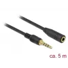 Cabo de áudio DeLOCK 85635 3,5 mm macho para fêmea 5 m preto