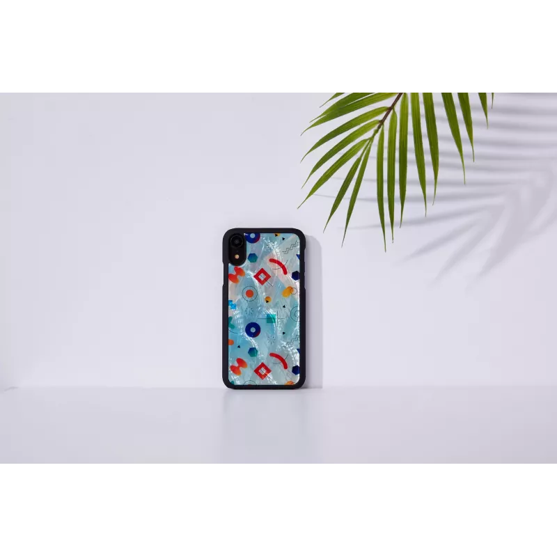 Capa de proteção iKins para iPhone XR – design Poppin Rock preto