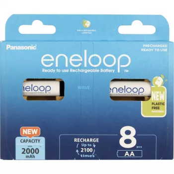 Pilhas recarregáveis PANASONIC ENELOOP AA 2000 mAh 8 unid. (BK-3MCDE/8HH)