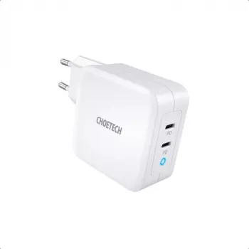 Carregador CHOETECH Power adapter GaN 2x USB-C 100W PD, modelo PD6008