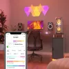 Painéis LED triangulares Nanoleaf NL47-0002TW-9PK — conjunto de 9 painéis de parede RGB, alimentação elétrica, branco