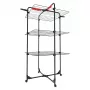 Estendal de parede VILEDA Mixer 3 Ultimate — aço, 30 m de área de secagem, dobrável, rodas, 131×93×71 cm