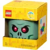 Caixa de arrumação Room Copenhagen LEGO cabeça Skeleton pequena, verde/preto
