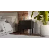 Mesa de cabeceira Cama, 2 unid. CORTINA 45x40x51 preto