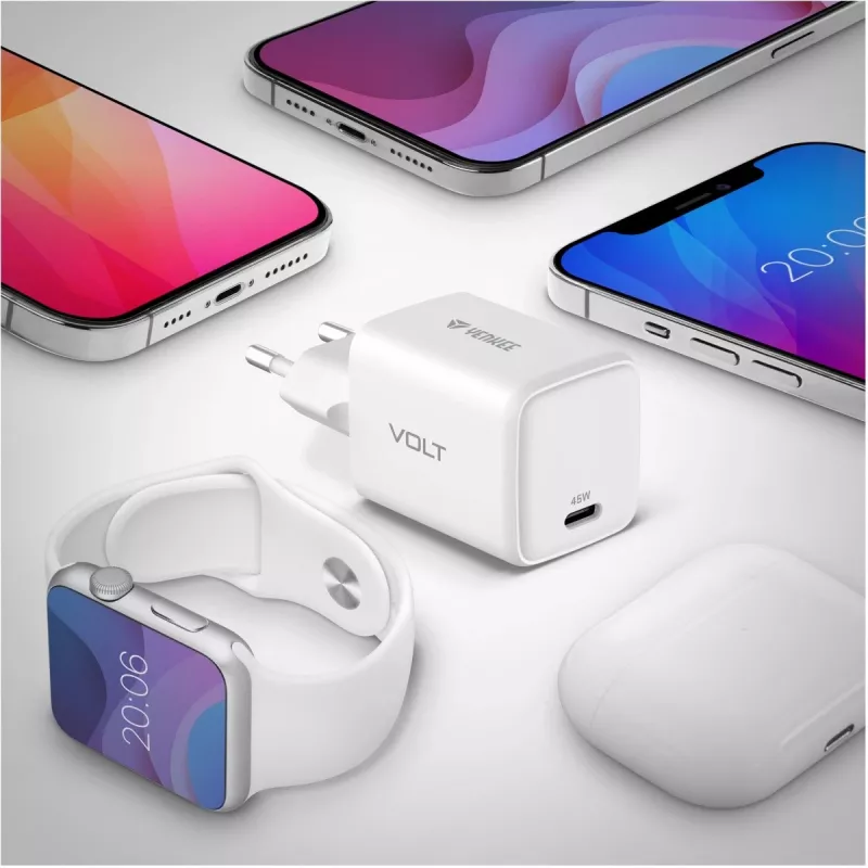 Carregador USB-C YENKEE G45 VOLT 45W Power Delivery 3.0, saída 3A