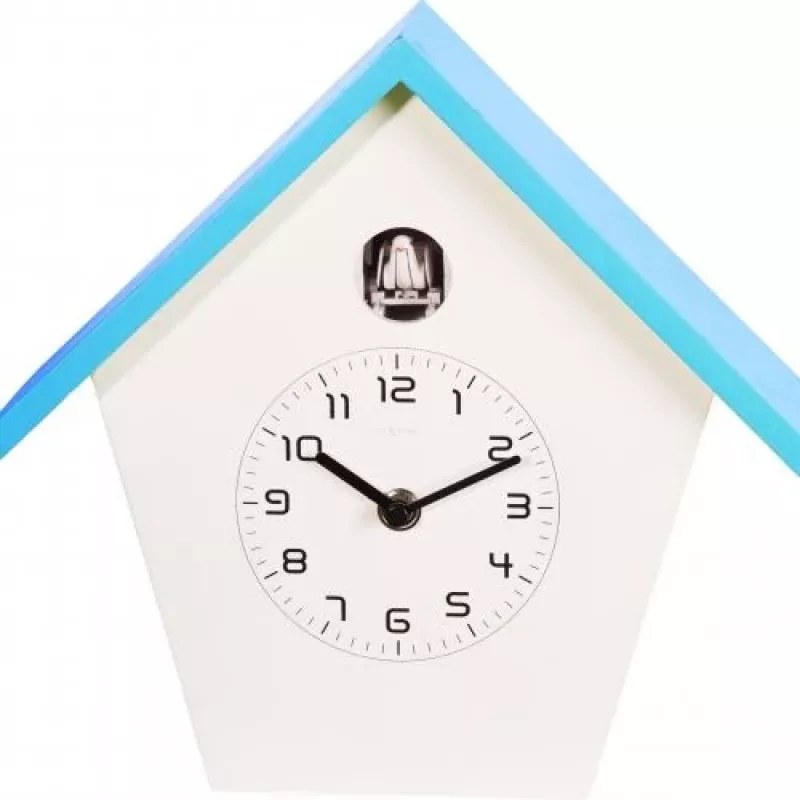 NeXtime Relógio 3108bl Birdy, 24,5x25,5x9,8 cm, parede, azul/branco