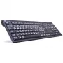 Teclado Logickeyboard XL Print USB QWERTZ Alemão Preto