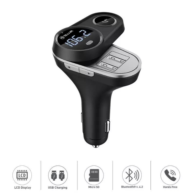 Transmissor FM Tellur FMT-B5, preto