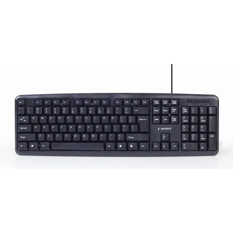 Gembird KBS-UO4-01 teclado rato incluído Office USB QWERTY inglês dos EUA preto