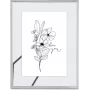 Moldura individual Hama Flower prateado