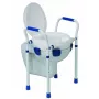 Assento de sanita Aston Clipper VII 500431 — sanita médica ajustável, polipropileno, estrutura de alumínio/aço, diâmetro interior 25×21 cm