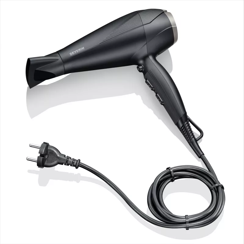 Severin HT 0167 secador de cabelo, 2300 W, preto/prateado