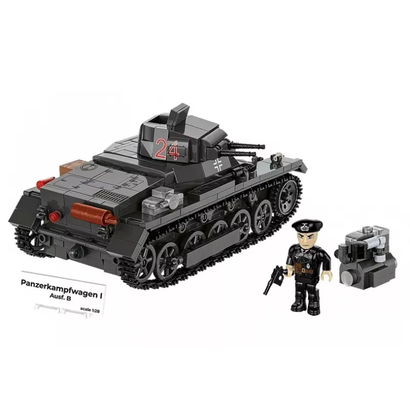Conjunto de construção Cobi Panzer I Ausf. B – 654 peças, modelo detalhado