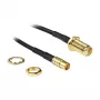 Cabo coaxial DeLOCK 88577 0,2m SMA MCX preto