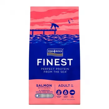 FISH4DOGS Finest Salmon Large breeds - Ração seca para cães - 12 kg