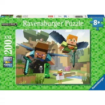 Puzzle Ravensburger Minecraft Animal Adventures – 200 peças, retangular