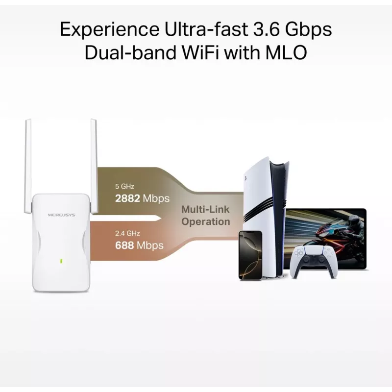 Mercusys ME25BE BE3600 Wi-Fi 7 Repetidor de alcance