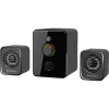 Defender V12 65212 colunas para computador 2.1, 11 W, subwoofer de 5 W, alimentadas por USB, retroiluminação LED, pretas, 115 x 130 x 223 mm