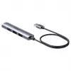 Hub USB Unitek H1208CGY01 — 4 portas USB 3.0 (5 Gbit/s), compatível com USB 2.0, alumínio