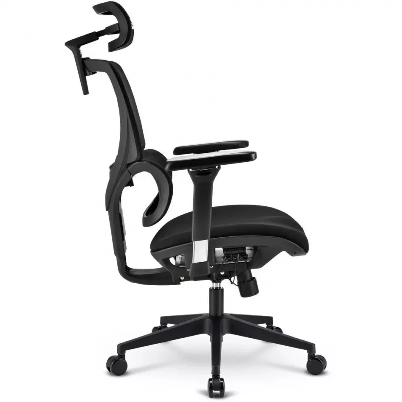 Cadeira de escritório Sharkoon OfficePal C40 — preta, design ergonómico, altura ajustável