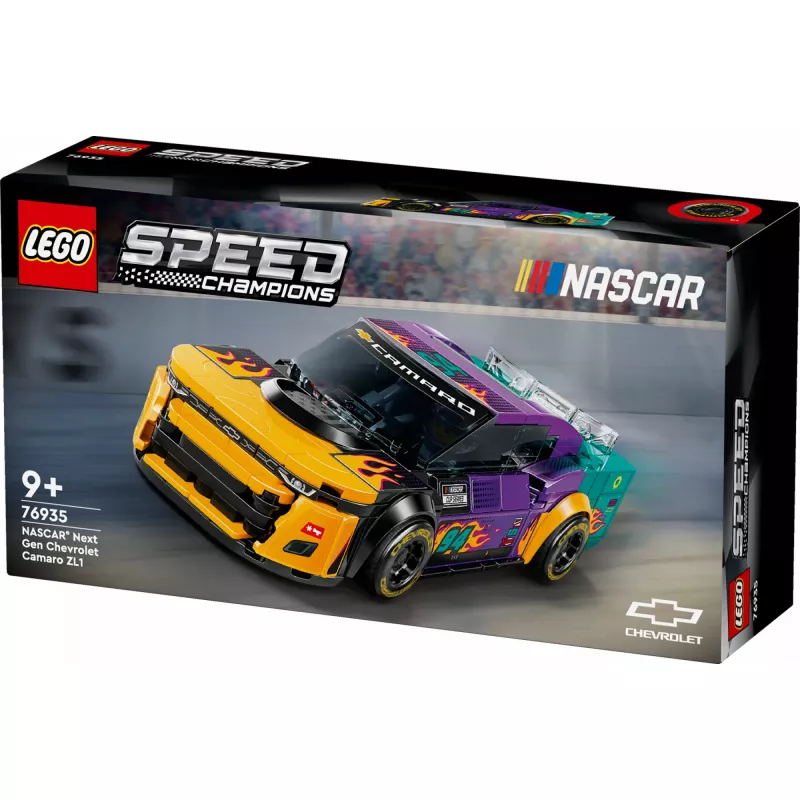 Brinquedo de construção LEGO Speed Champions 76935 NASCAR Next Gen Chevrolet Camaro ZL1, 328 peças, 1 minifigura, idade 9+