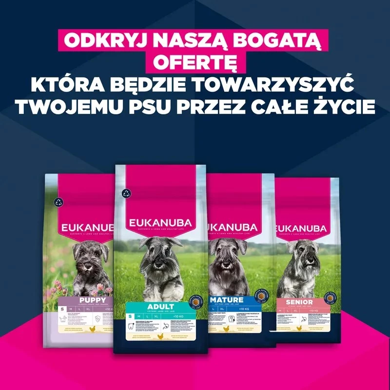 Comida seca para cães EUKANUBA Mature Small Chicken 3 kg — para cães adultos de raças pequenas