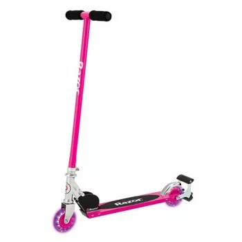 Trotinete clássica Razor S Spark Sport para criança, dobrável, quadro e plataforma em aço, 2 rodas, altura 825 mm, carga máx. 100 kg, preto/rosa