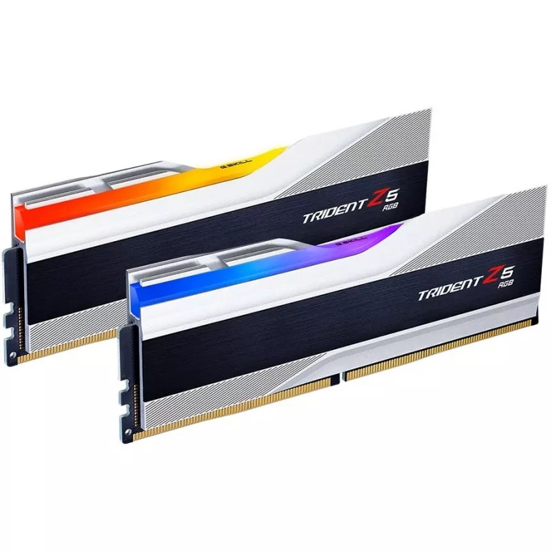 DIMM 32 GB DDR5-8000 (2x 16 GB) Dual-Kit, memória prateada/preta, F5-8000J3848H16GX2-TZ5RS, Trident Z5 RGB, INTEL XMP