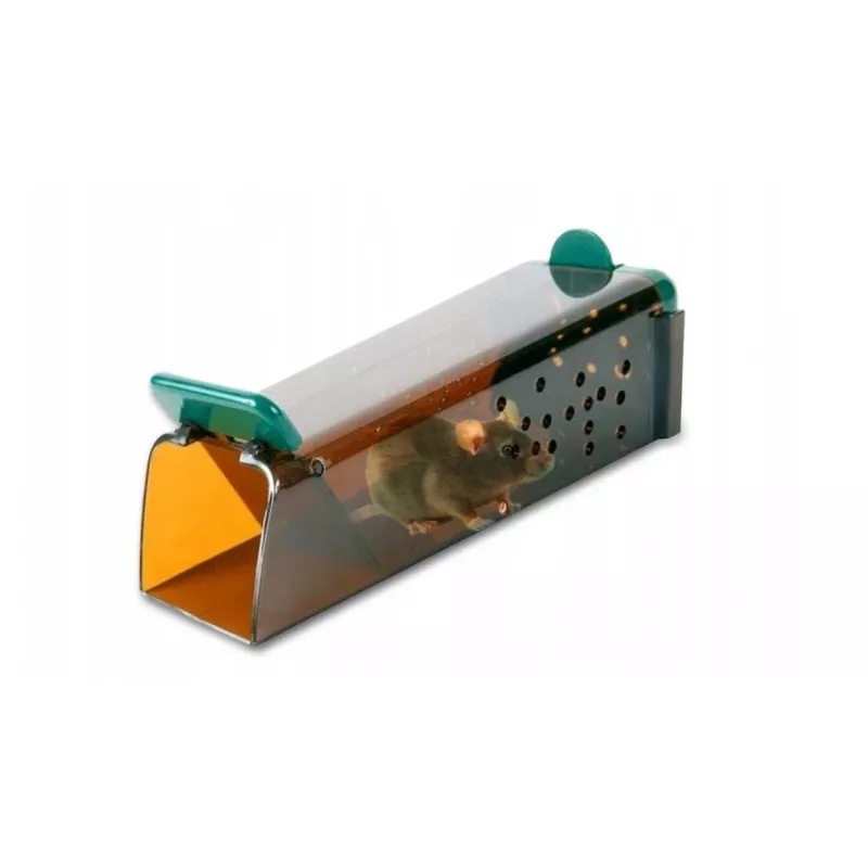 Armadilha viva humanitária para ratos Trixie TX-4192, caixa de tecnopolímero, 60 × 45 × 170 mm, reutilizável
